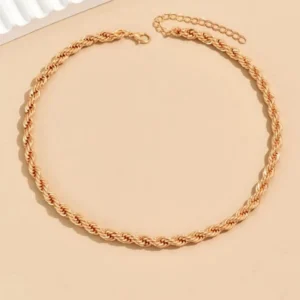 Colar De Corrente Minimalista Dourado ou Prata